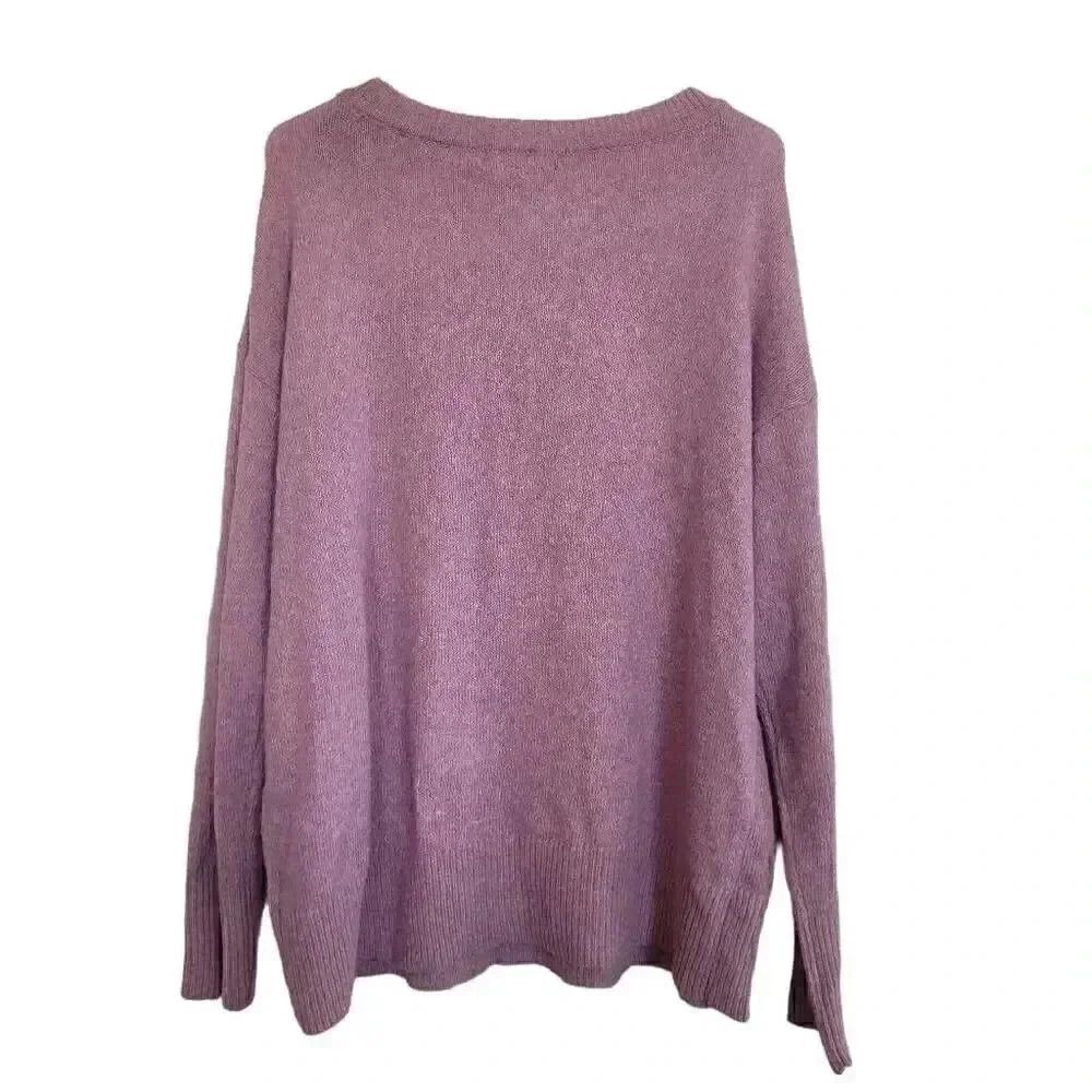 Ellen Tracy Women's Mulberry Heather Poly/Nylon/Spandex Crewneck Sweater NEW - Picture 9 of 12